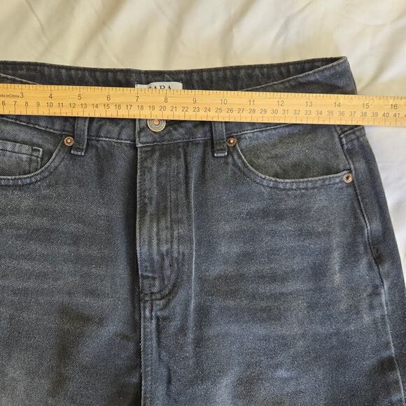 ZARA Black High Waisted Wide Leg Jeans Size 9/ 30 - Picture 8 of 11